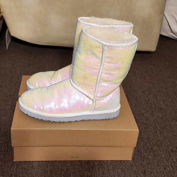 UGG Shoes - 🤍Special Edition "I Do" White Pearly Sequin Uggs.